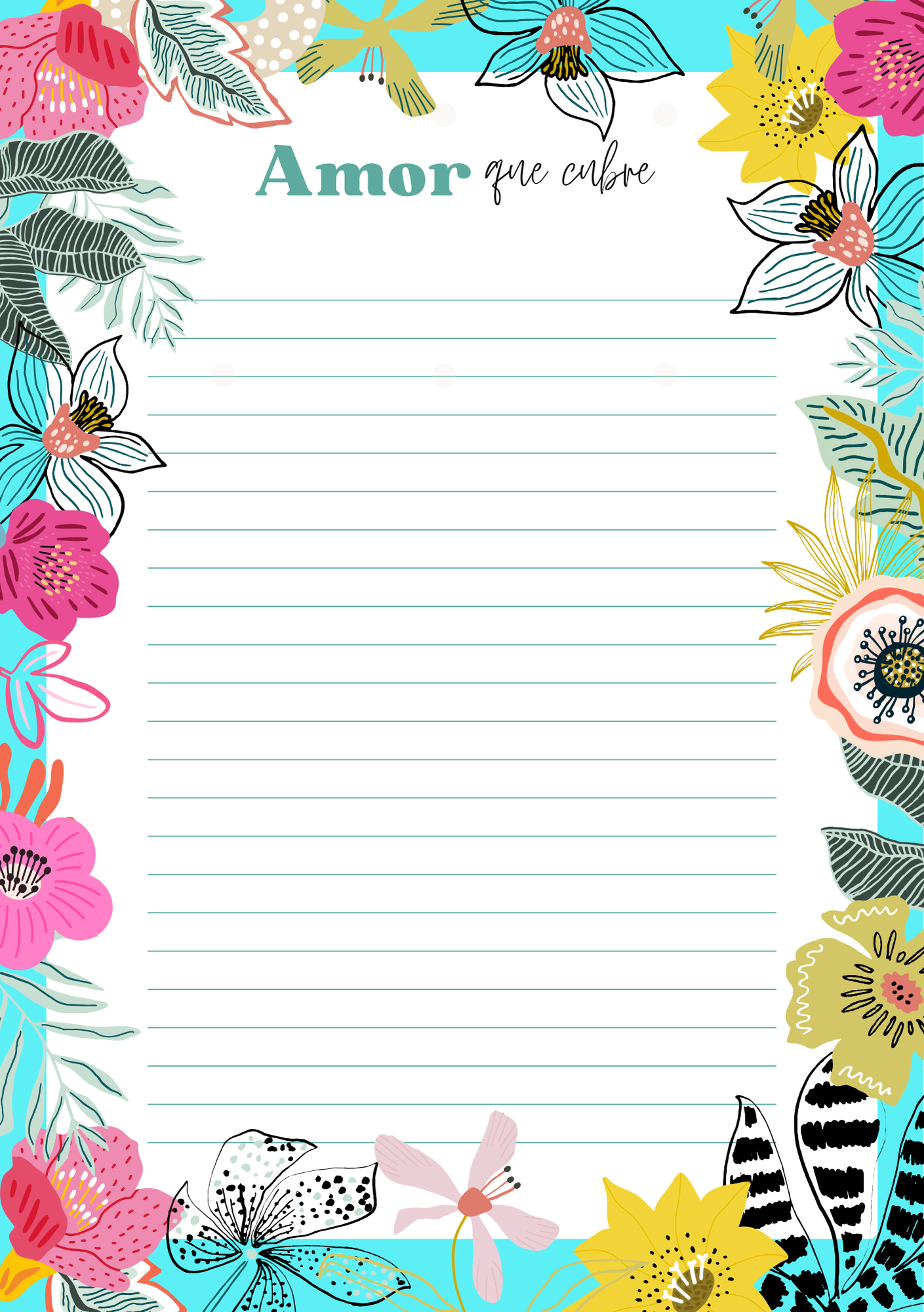 Libreta de notas/ Amor que cubre