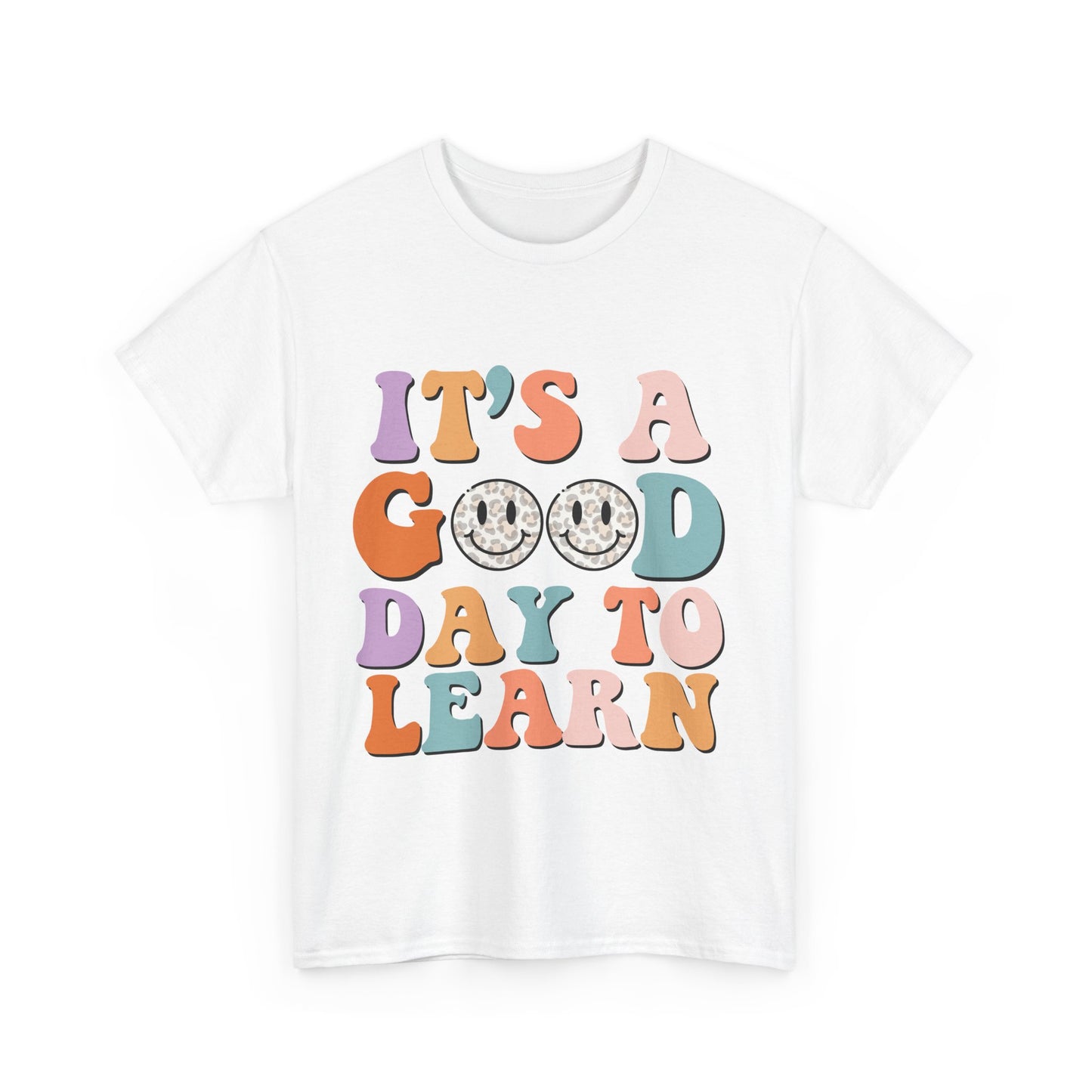 Cheerful Learning Tee - Unisex Cotton Shirt, Cute Back-to-School Gift, Classroom Outfit, Happy Everyday Wear, Student Motivation Top