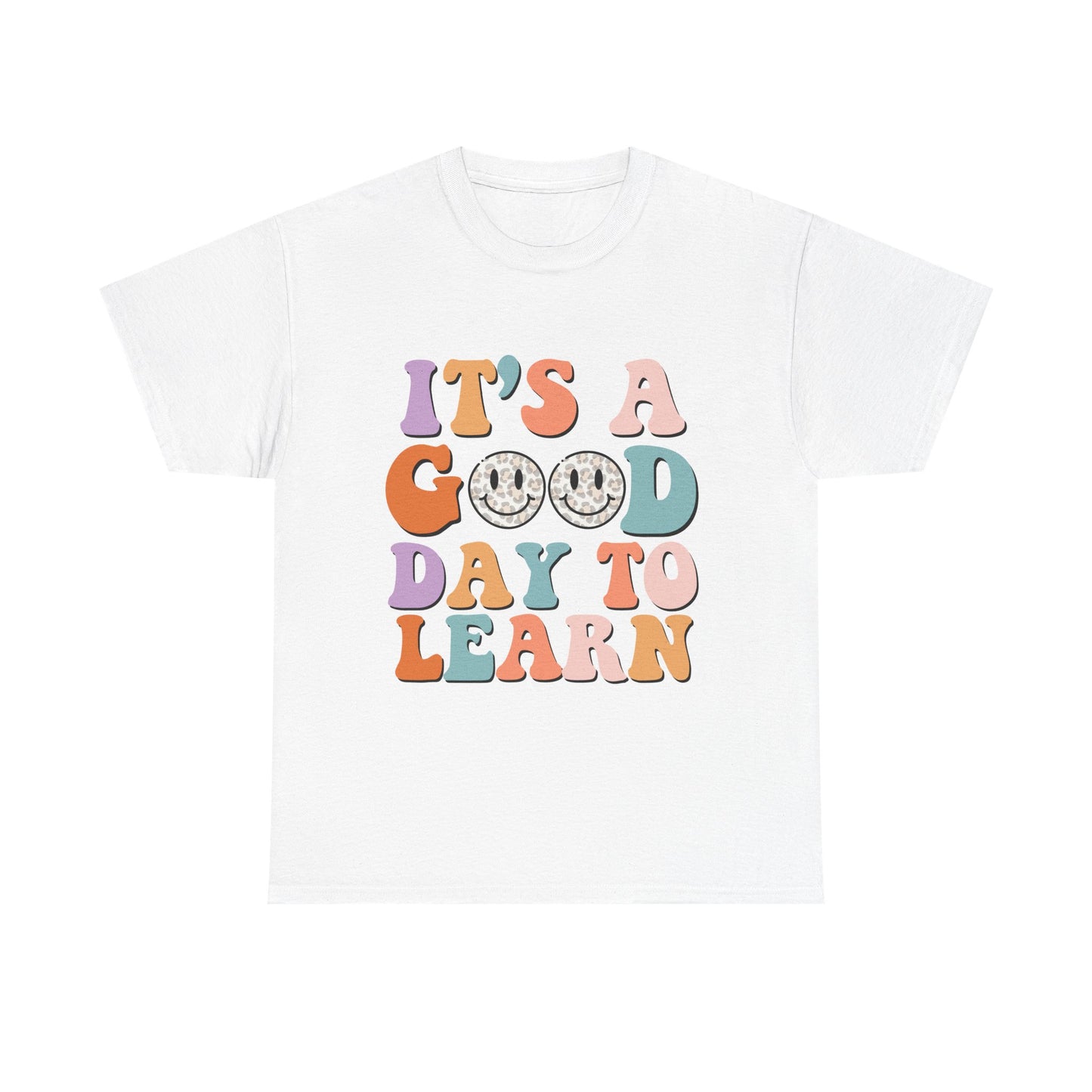 Cheerful Learning Tee - Unisex Cotton Shirt, Cute Back-to-School Gift, Classroom Outfit, Happy Everyday Wear, Student Motivation Top