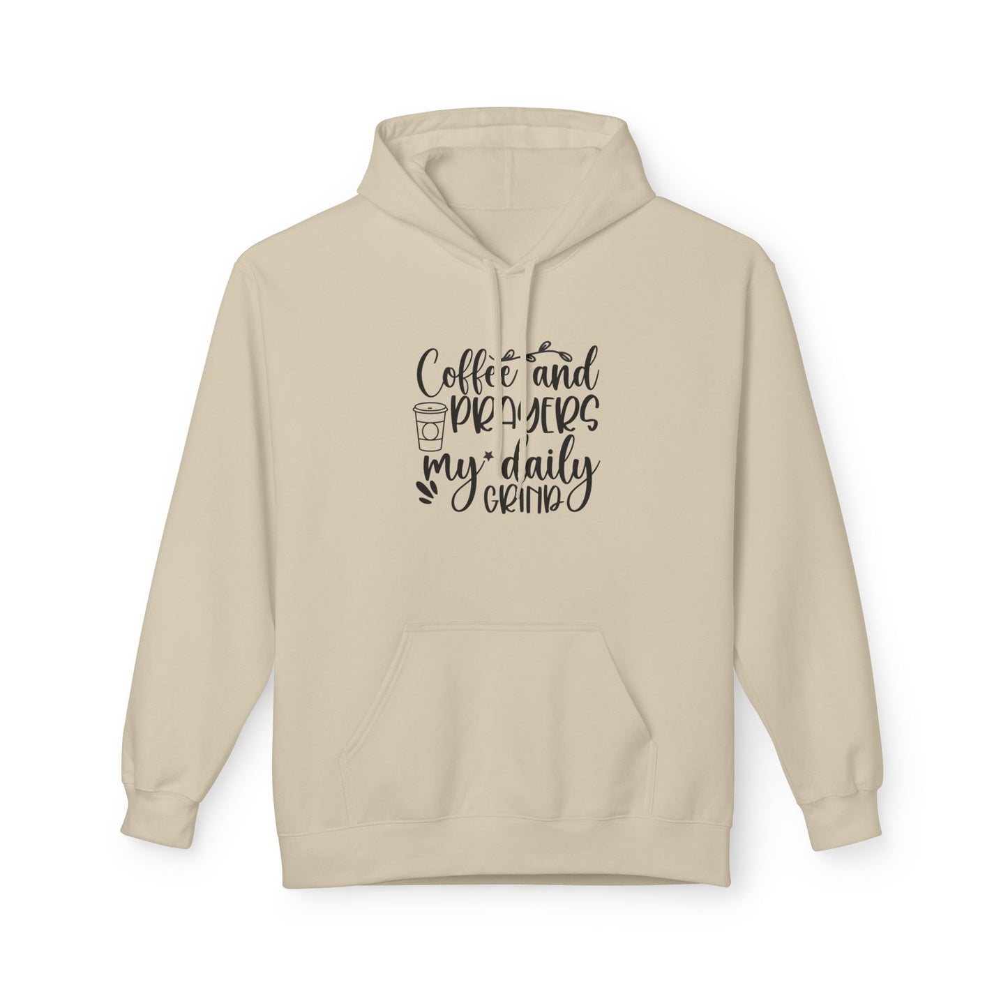 Cozy Coffee Daily Hoodie, Unisex Fleece Sweatshirt, Gift for Coffee Lovers, Casual Wear, Home Relaxation