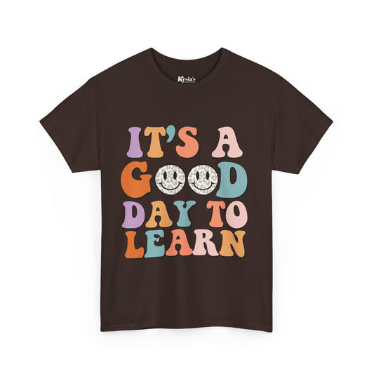 Cheerful Learning Tee - Unisex Cotton Shirt, Cute Back-to-School Gift, Classroom Outfit, Happy Everyday Wear, Student Motivation Top