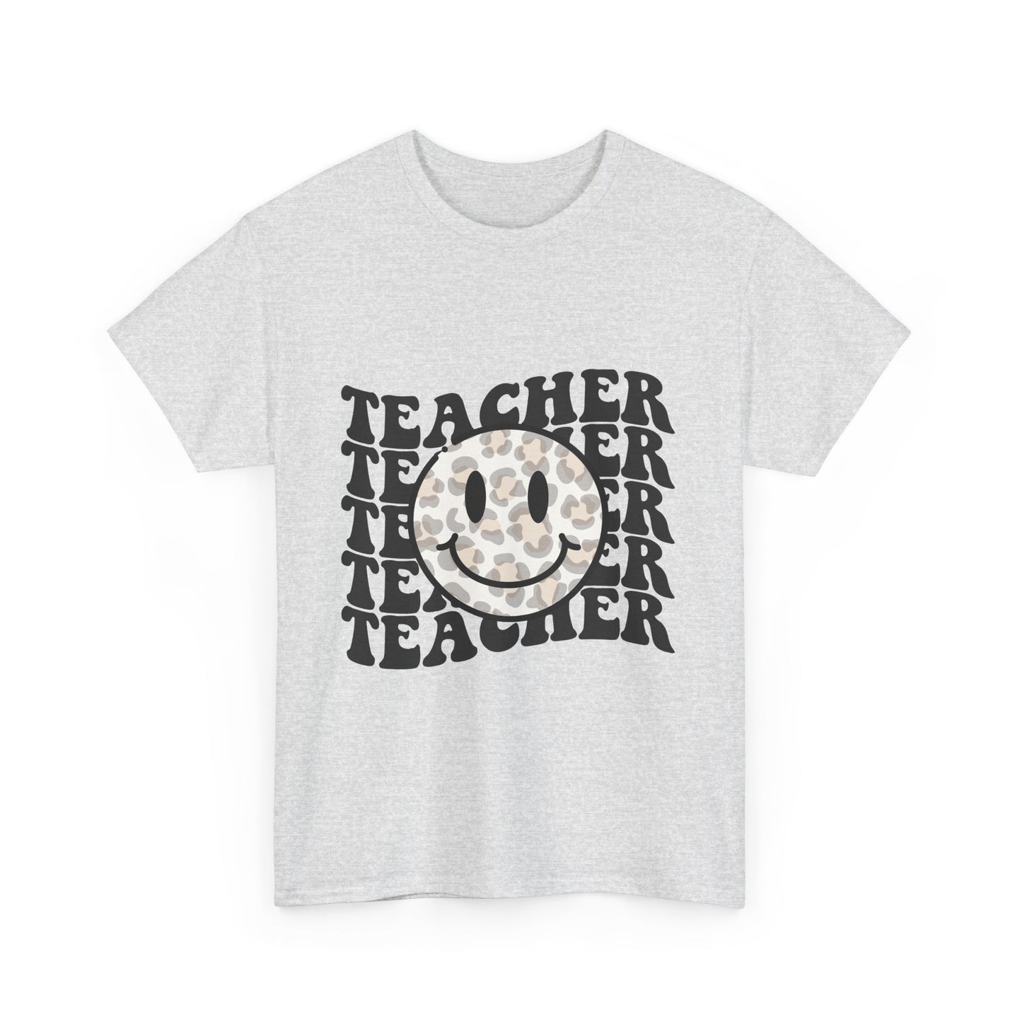 Smiling Teacher Tee - Unisex Heavy Cotton T-Shirt, Gift for Educators, Back to School, Teacher Appreciation, Classroom Style, Casual Wear