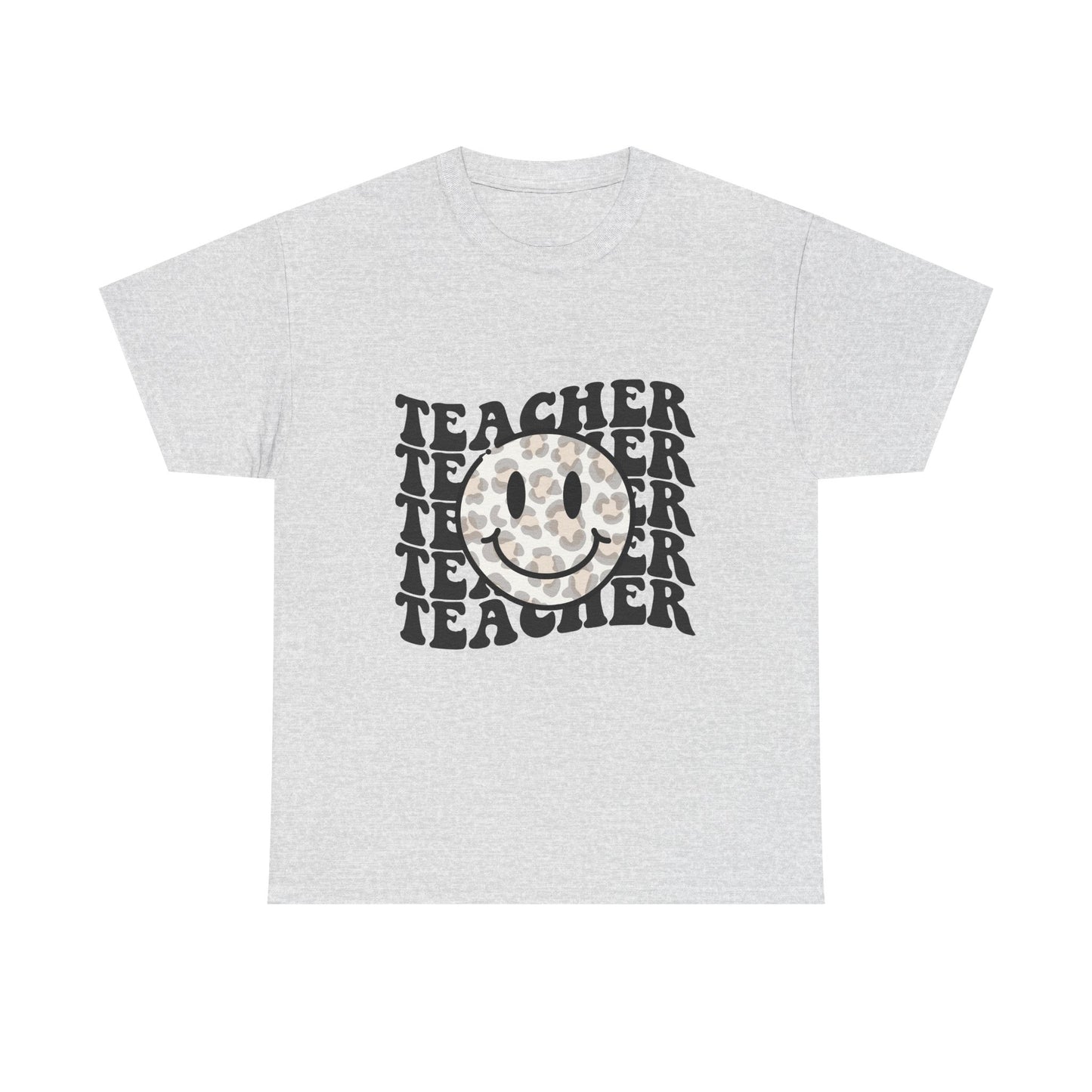 Smiling Teacher Tee - Unisex Heavy Cotton T-Shirt, Gift for Educators, Back to School, Teacher Appreciation, Classroom Style, Casual Wear