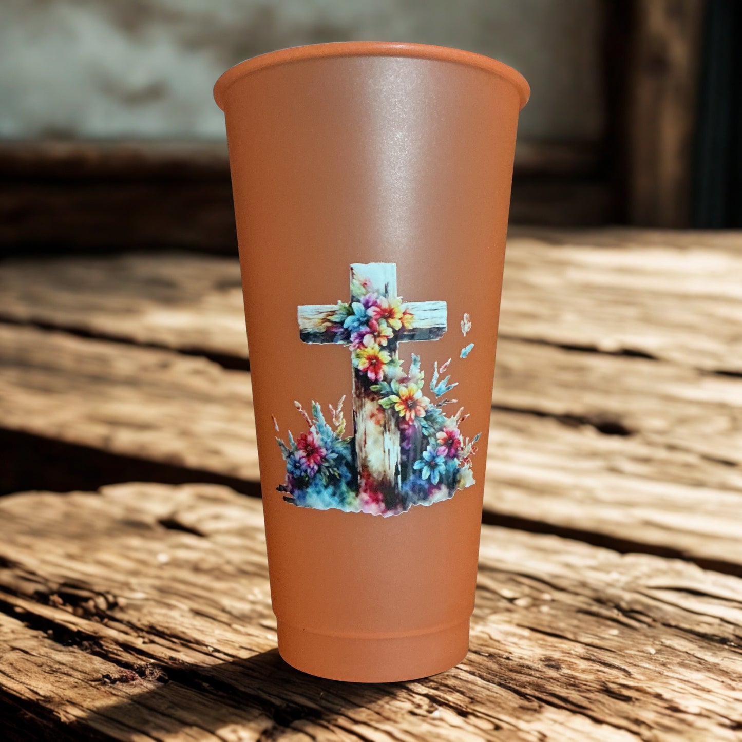 Vaso personalizado motivo de cruz