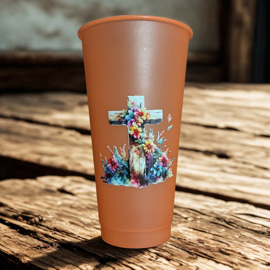 Vaso personalizado motivo de cruz