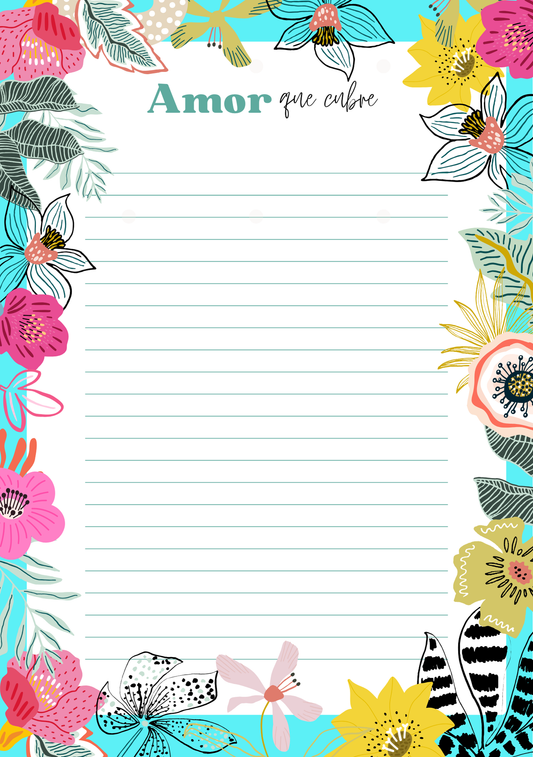 Libreta de notas/ Amor que cubre